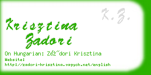 krisztina zadori business card